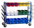 Deluxe Library on Wheels™ with 18 small tubs and 2 small book displays