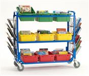Deluxe Library on Wheels™ with 2 small book displays